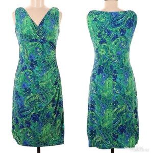 American Living Dress sleeveless ruched sleeveless knee length sheath dress